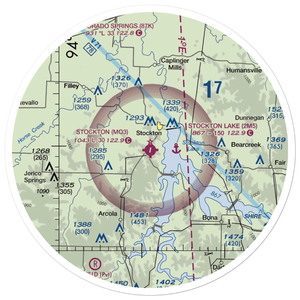 Stockton Municipal Airport (MO3) VFR Sectional Sticker (30 mile)