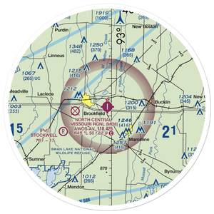 North Central Missouri Regional Airport (MO8) VFR Sectional Sticker (30 mile)