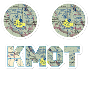Minot International Airport (MOT) VFR Sectional Sticker Pack