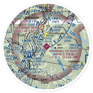 Marshall County Airport (MPG) VFR Sectional Sticker (20 mile)