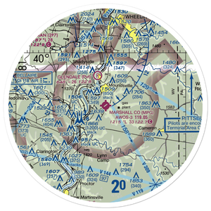 Marshall County Airport (MPG) VFR Sectional Sticker (30 mile)