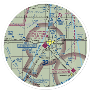 Mc Pherson Airport (MPR) VFR Sectional Sticker (30 mile)