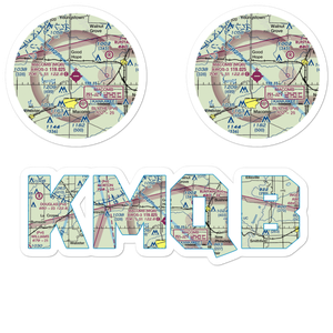Macomb Municipal Airport (MQB) VFR Sectional Sticker Pack