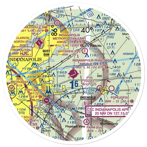 Indianapolis Regional Airport (MQJ) VFR Sectional Sticker (30 mile)