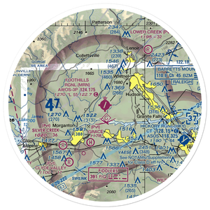 Foothills Regional Airport (MRN) VFR Sectional Sticker (30 mile)