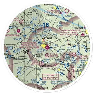 Union County Airport (MRT) VFR Sectional Sticker (30 mile)