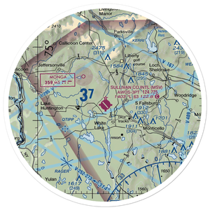 Sullivan County International Airport (MSV) VFR Sectional Sticker (30 mile)