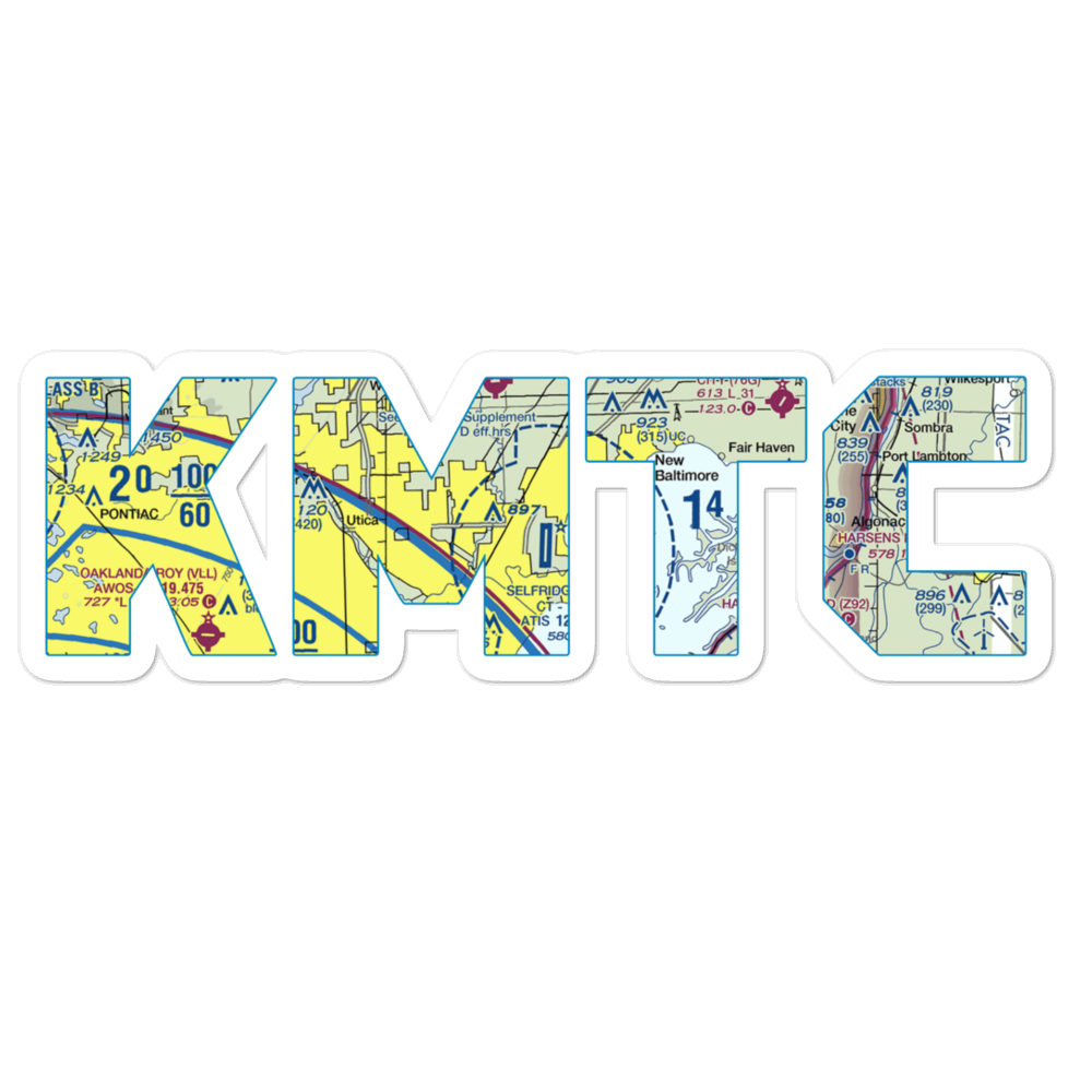 Selfridge Air National Guard Base Airport (MTC) VFR Sectional Sticker 