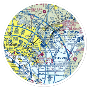 Martin State Airport (MTN) VFR Sectional Sticker (30 mile)