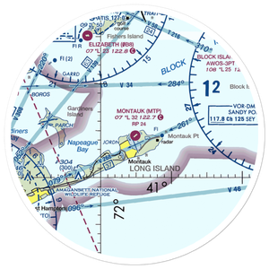 Montauk Airport (MTP) VFR Sectional Sticker (30 mile)