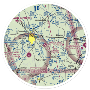 Spence Airport (MUL) VFR Sectional Sticker (30 mile)