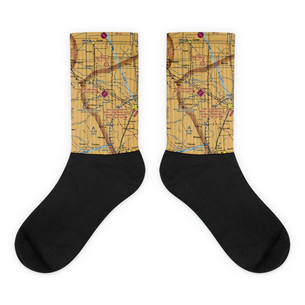 Monte Vista Municipal Airport (MVI) VFR Sectional Socks 
