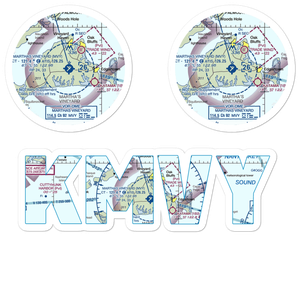 Martha's Vineyard Airport (MVY) VFR Sectional Sticker Pack