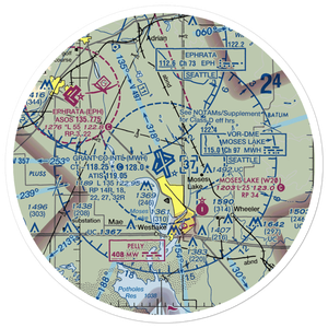 Grant County International Airport (MWH) VFR Sectional Sticker (30 mile)