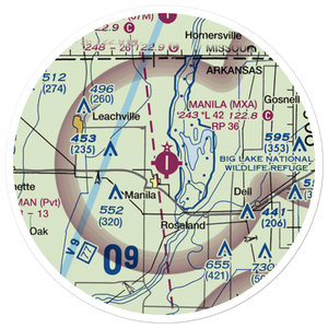 Manila Municipal Airport (MXA) VFR Sectional Sticker (20 mile)