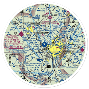 Maxwell Air Force Base (MXF) VFR Sectional Sticker (30 mile)