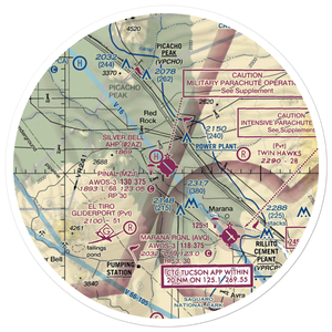 Pinal Airpark (MZJ) VFR Sectional Sticker (30 mile)