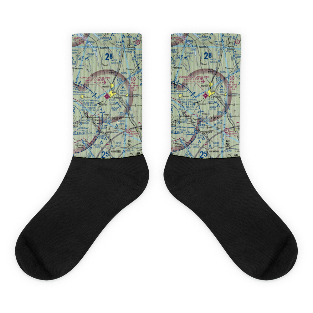 Cortland County Chase Field (N03) VFR Sectional Socks 
