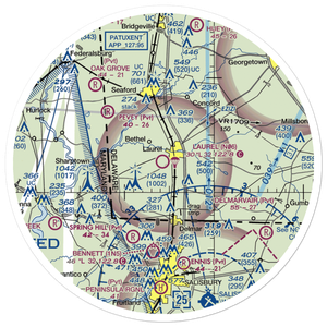 Laurel Airport (N06) VFR Sectional Sticker (30 mile)