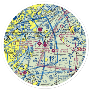 Flying W Airport (N14) VFR Sectional Sticker (30 mile)