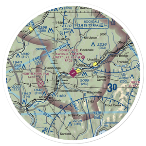 Sidney Municipal Airport (N23) VFR Sectional Sticker (30 mile)