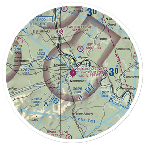 Bradford County Airport (N27) VFR Sectional Sticker (30 mile)