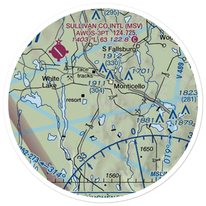 Monticello Airport (N37) VFR Sectional Sticker (20 mile)