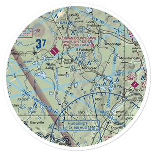 Monticello Airport (N37) VFR Sectional Sticker (30 mile)