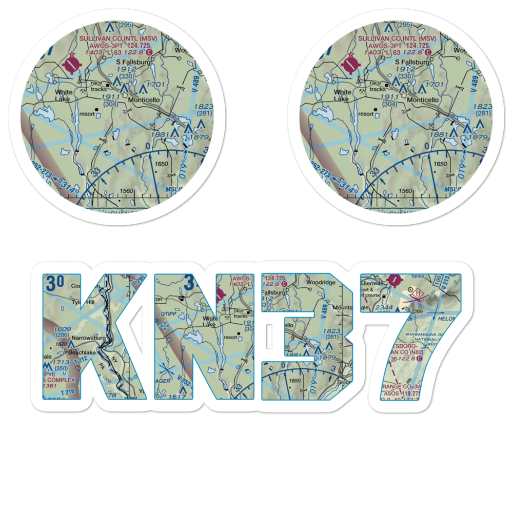 Monticello Airport (N37) VFR Sectional Sticker Pack 