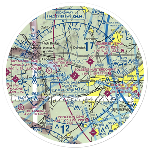 Solberg Hunterdon Airport (N51) VFR Sectional Sticker (30 mile)