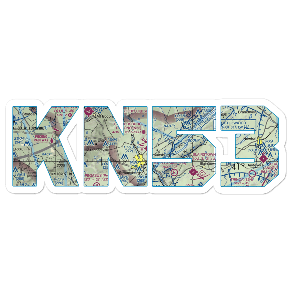 Stroudsburg Pocono Airport (N53) VFR Sectional Sticker 