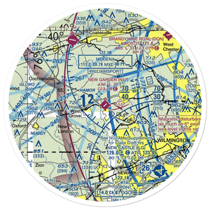 New Garden Airport (N57) VFR Sectional Sticker (30 mile)