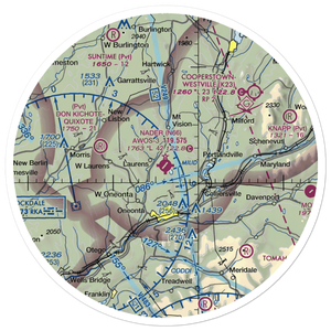 Oneonta Municipal Airport (N66) VFR Sectional Sticker (30 mile)