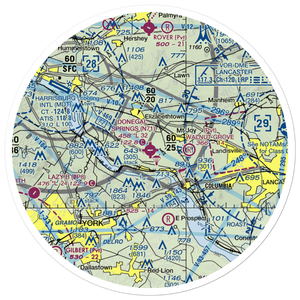 Donegal Springs Airpark (N71) VFR Sectional Sticker (30 mile)