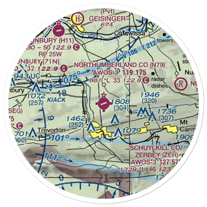 Northumberland County Airport (N79) VFR Sectional Sticker (20 mile)