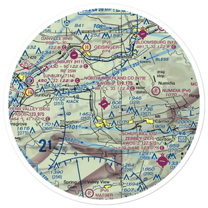 Northumberland County Airport (N79) VFR Sectional Sticker (30 mile)