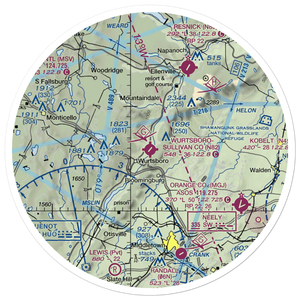 Wurtsboro Sullivan County Airport (N82) VFR Sectional Sticker (30 mile)