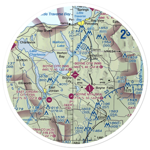 Boyne City Municipal Airport (N98) VFR Sectional Sticker (30 mile)