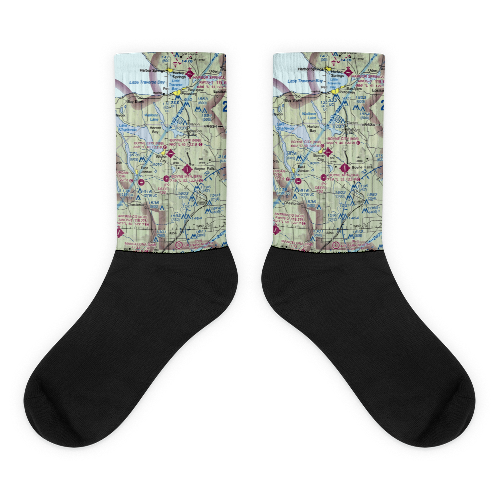 Boyne City Municipal Airport (N98) VFR Sectional Socks 
