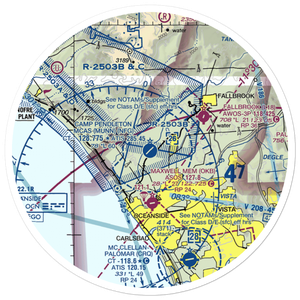 Camp Pendleton MCAS (Munn Field) Airport (NFG) VFR Sectional Sticker (30 mile)