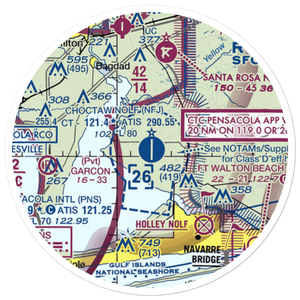 Choctaw Nolf Airport (NFJ) VFR Sectional Sticker (20 mile)