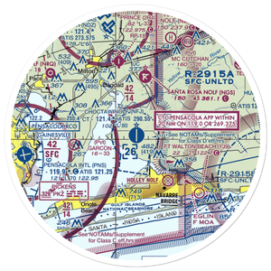 Choctaw Nolf Airport (NFJ) VFR Sectional Sticker (30 mile)