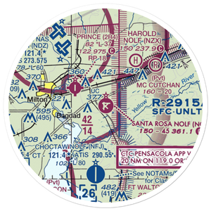 Santa Rosa Nolf Airport (NGS) VFR Sectional Sticker (20 mile)