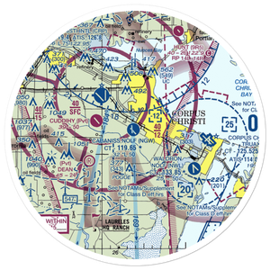 Cabaniss Field Nolf Airport (NGW) VFR Sectional Sticker (30 mile)