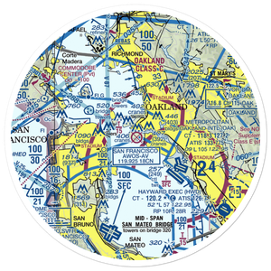 Alameda Naval Air Station (NGZ) VFR Sectional Sticker (30 mile)