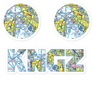 Alameda Naval Air Station (NGZ) VFR Sectional Sticker Pack