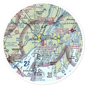 Brunswick Executive Airport (BXM) VFR Sectional Sticker (30 mile)