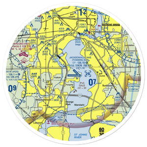 Jacksonville Naval Air Station (Towers Field) (NIP) VFR Sectional Sticker (20 mile)