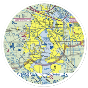 Jacksonville Naval Air Station (Towers Field) (NIP) VFR Sectional Sticker (30 mile)