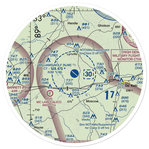 Joe Williams Nolf Airport (NJW) VFR Sectional Sticker (30 mile)